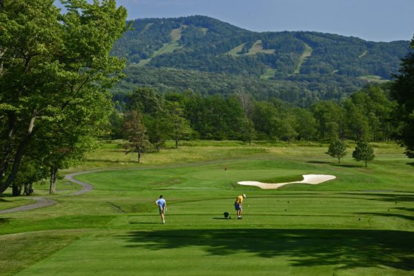 A faraway shot of the green at Canaan Valley Resort Golf Course, a fun Father's Day activity.
