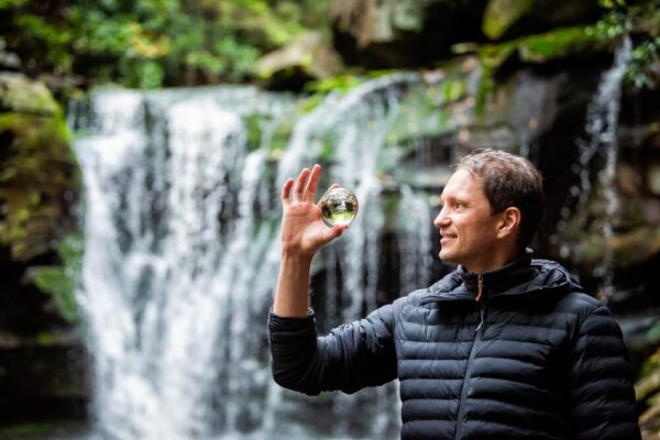 A man exploring unique places to visit in West Virginia: Canaan Valley